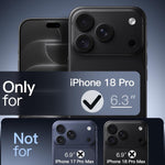 JETech Magnetic Matte Case for iPhone 18 Pro, Black